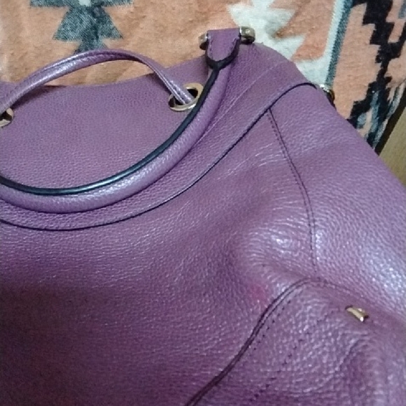 MCM Purple Drawstring Bucket Bag And Matching Wallet Set - Picture 14 of 14